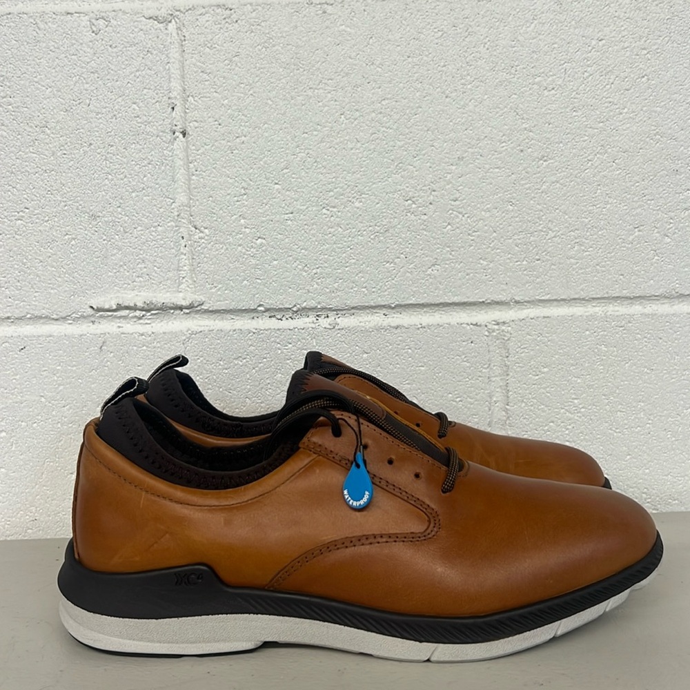 New Johnston&Murphy sz8 XC4 Lancer plain toe waterproof dual width brown Oxford